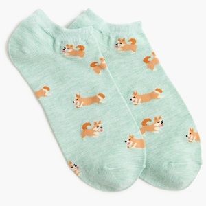 Corgis running ankle socks